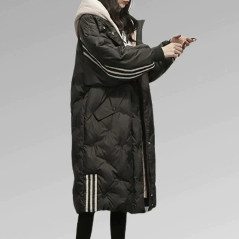 Polyester Blend Jacket - Long Quilted & Warm Coverage