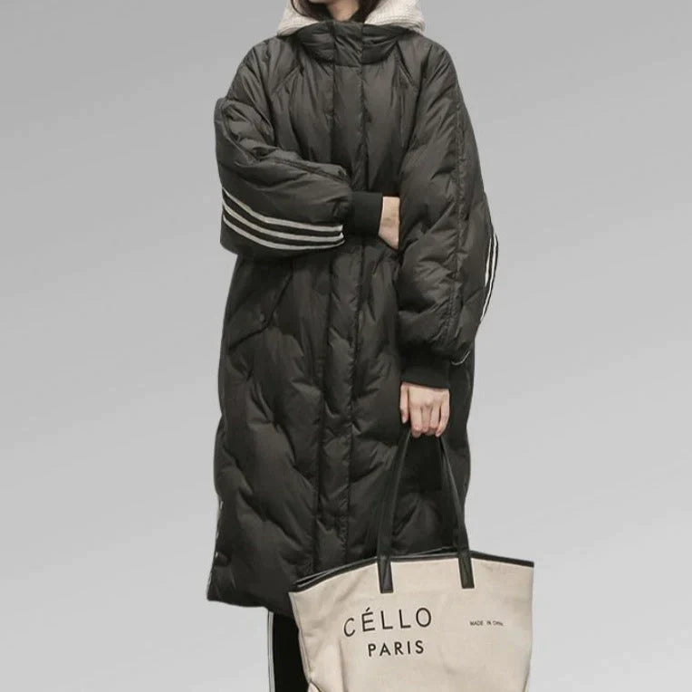 Polyester Blend Jacket - Long Quilted & Warm Coverage