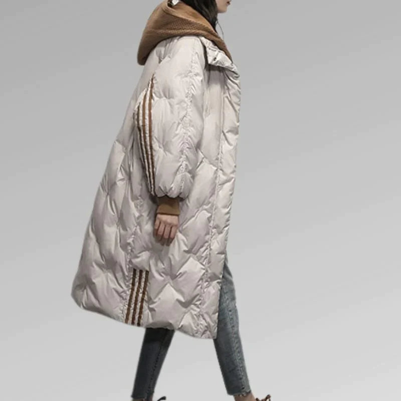 Polyester Blend Jacket - Long Quilted & Warm Coverage