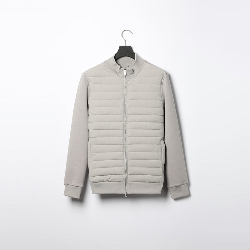 Polyester Blend Jacket - Quilted Panels & Wind Guard