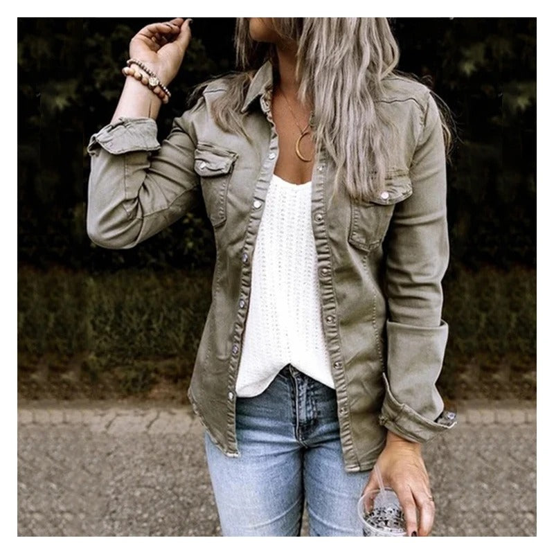 Polyester Blend Jacket – Tailored Cut & Multiple Pockets