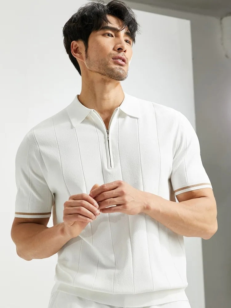 Polyester Blend Polo Shirt – Slim Cut & Breathable Fit