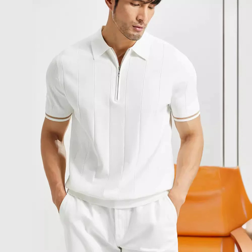 Polyester Blend Polo Shirt – Slim Cut & Breathable Fit
