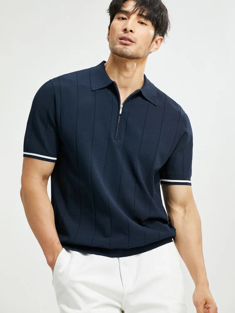 Polyester Blend Polo Shirt – Slim Cut & Breathable Fit