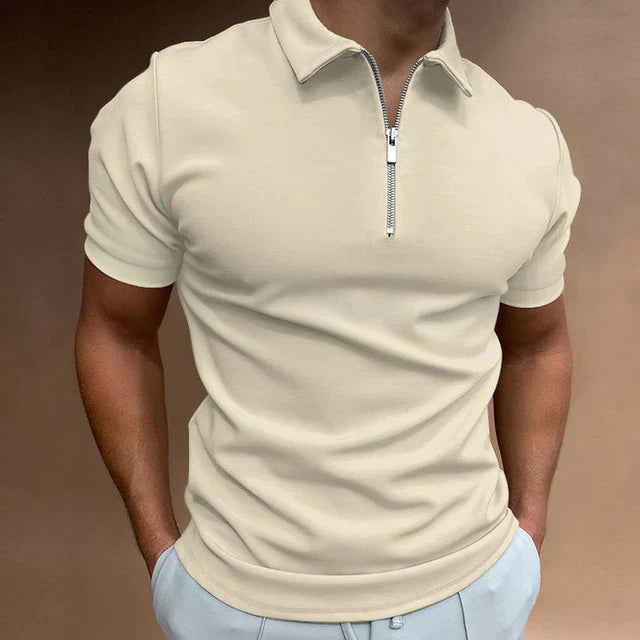 Polyester Blend Polo Shirt – Zipper Front And Easy On Off