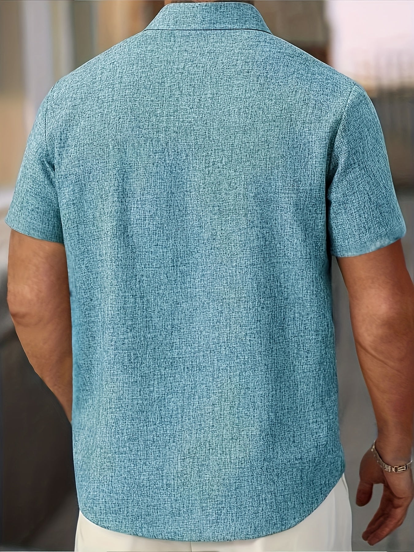 Polyester Blend Shirt – Button Front & Breathable Fit