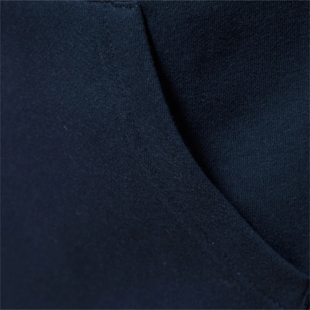 Polyester Blend Sweater - Half Zip And Neck Shield Design