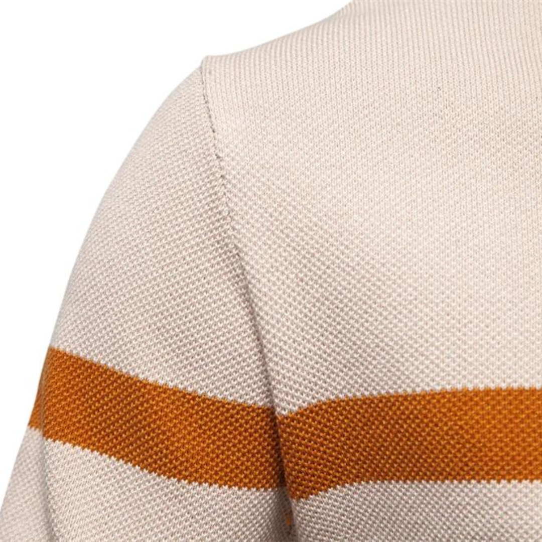 Polyester Blend Sweater – Quarter Zip Neck & Retains Shape