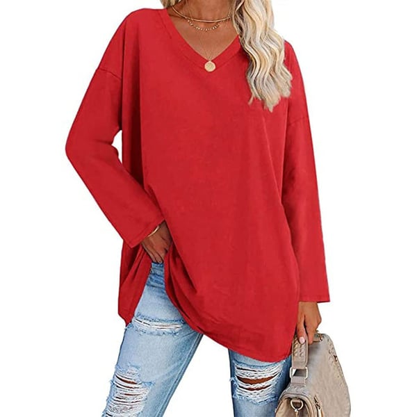 Polyester Blend Top - V Neck Shape & Easy Arm Movement
