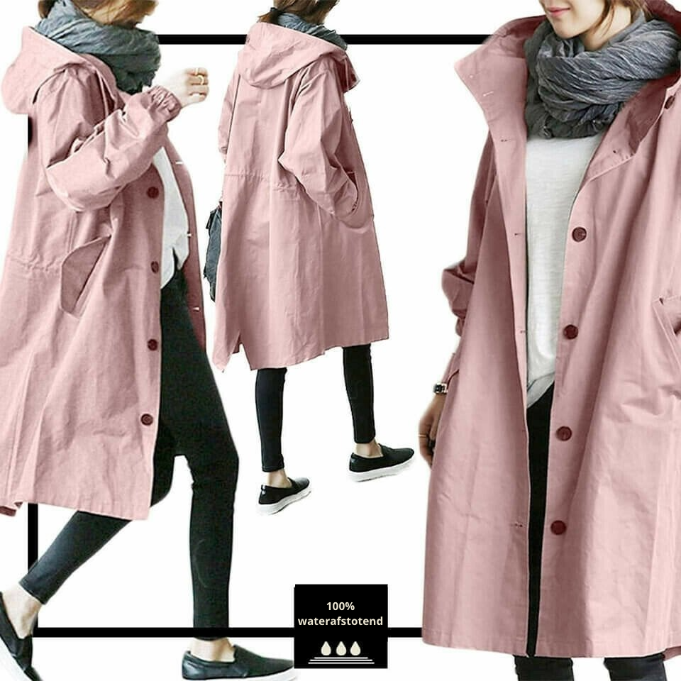 Polyester Blend Wind Jacket – Button Front & Wind Block