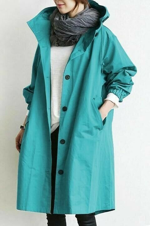 Polyester Blend Wind Jacket – Button Front & Wind Block