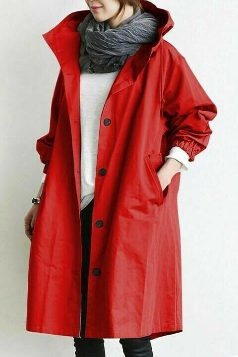 Polyester Blend Wind Jacket – Button Front & Wind Block