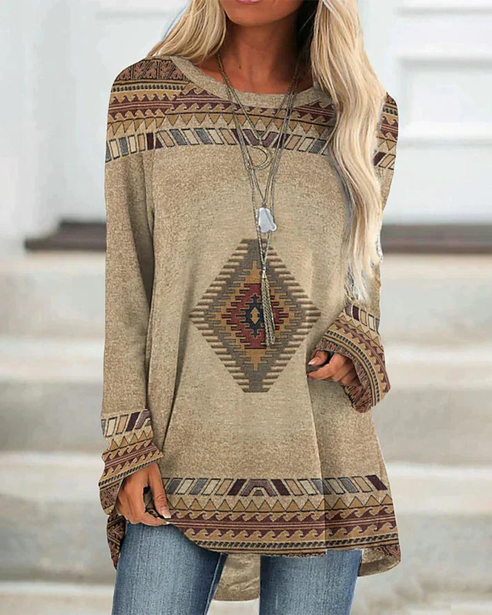 Pullover - Boho Knit Long Shape & Room To Move Easily