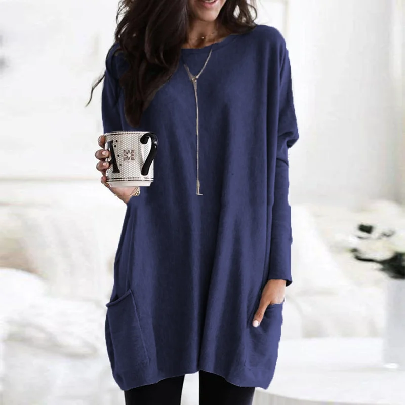 Pullover - Long Sleeves & Front Pockets For Easy Storage