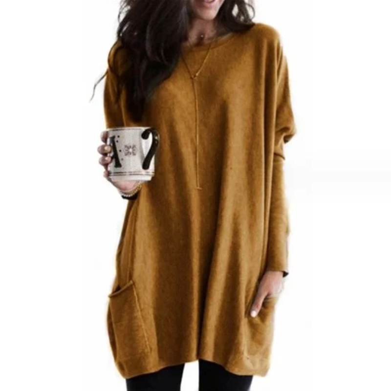 Pullover - Long Sleeves & Front Pockets For Easy Storage