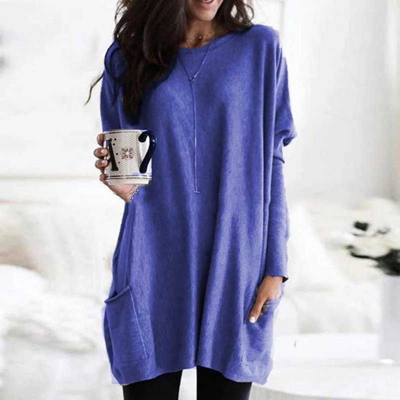 Pullover - Long Sleeves & Front Pockets For Easy Storage