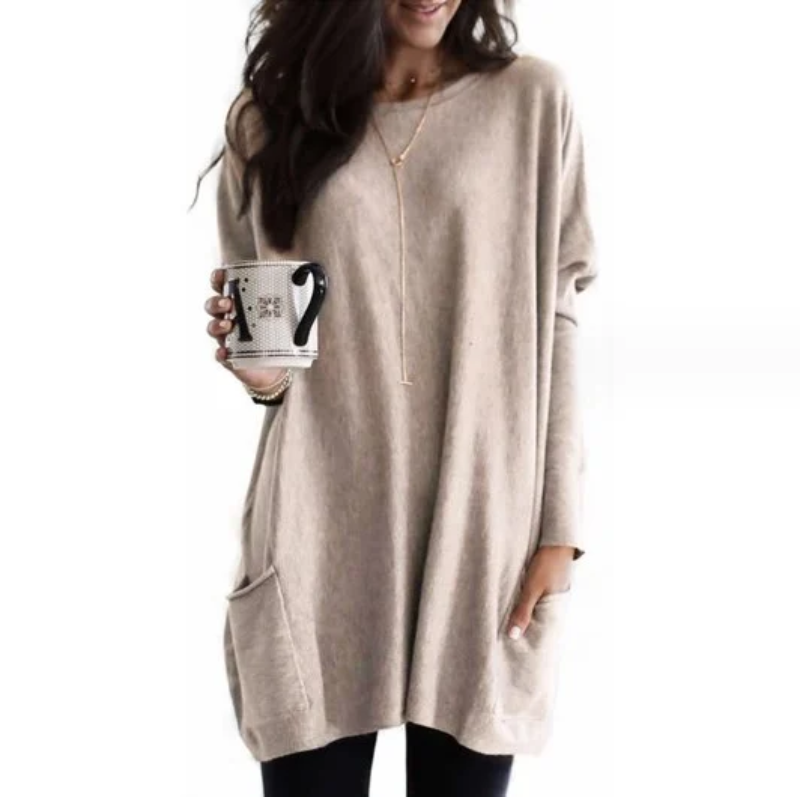Pullover - Long Sleeves & Front Pockets For Easy Storage
