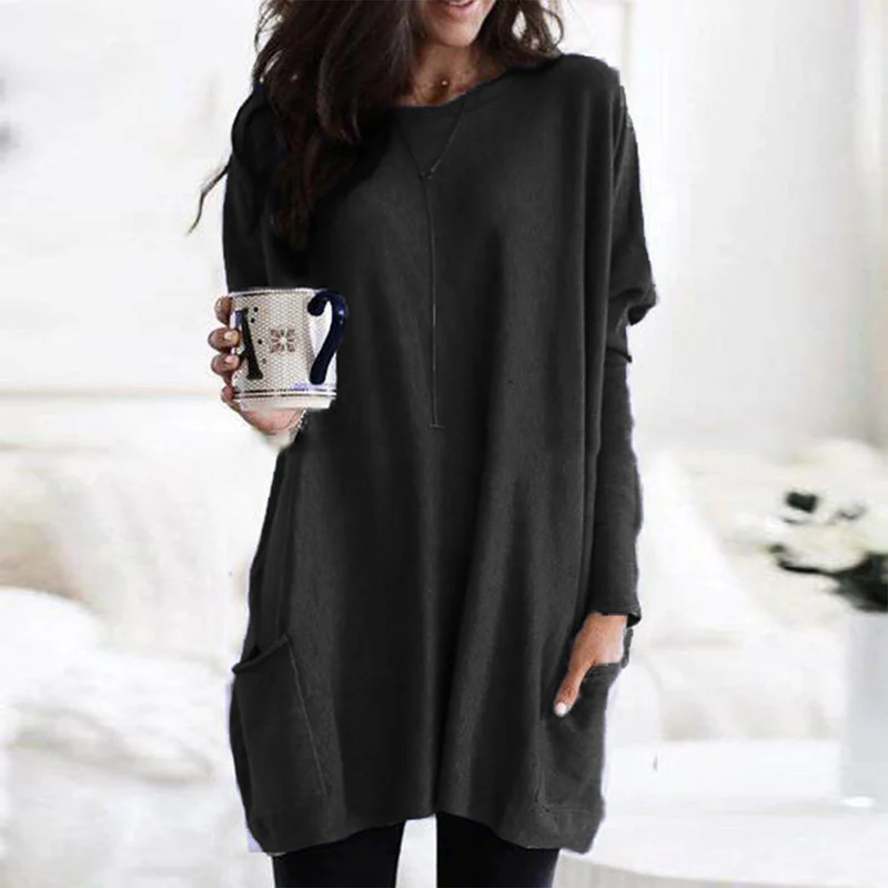 Pullover - Long Sleeves & Front Pockets For Easy Storage