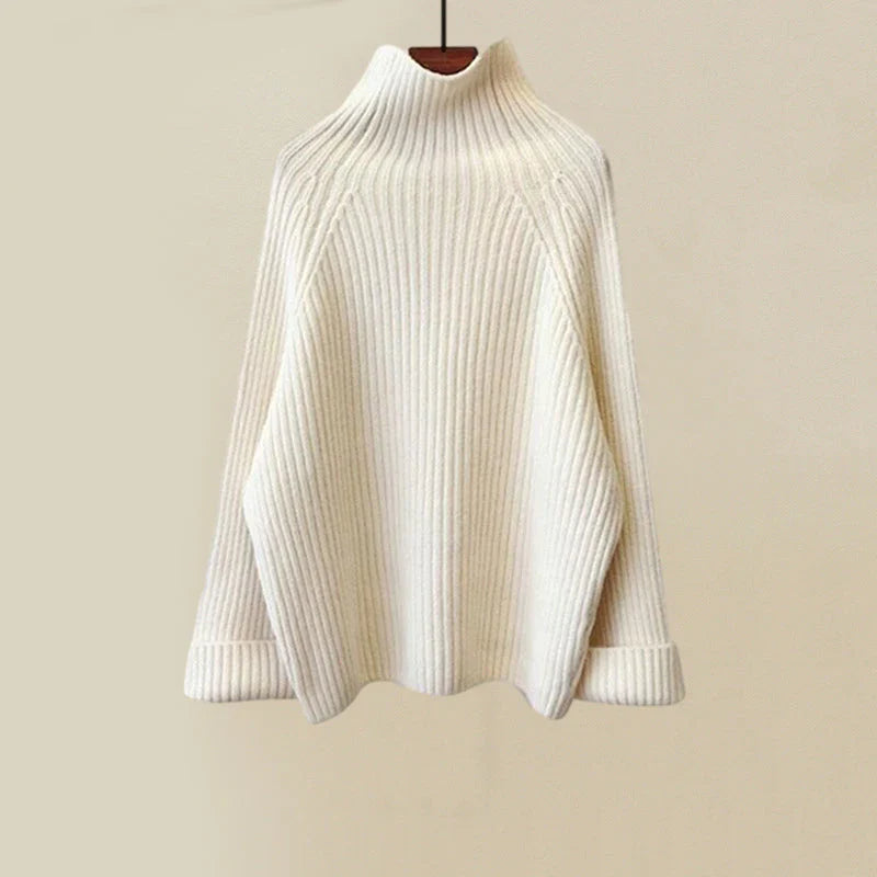 Pullover Set - Knit Blend Crew Neck And Wind Resistant Vest