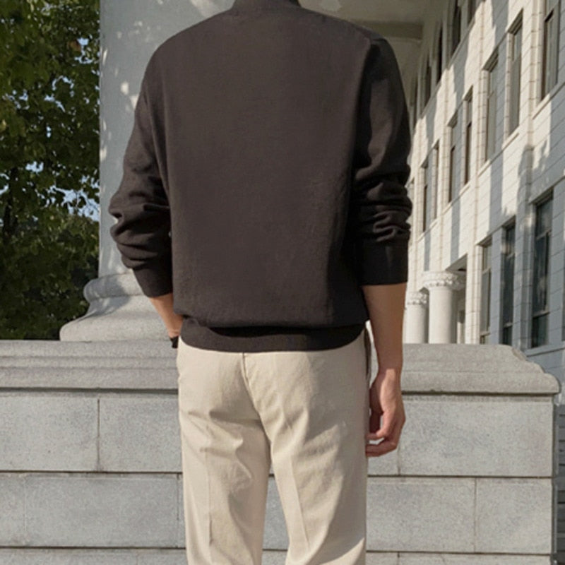 Pullover Sweater - Knitted Body & Slip On Warm Layering