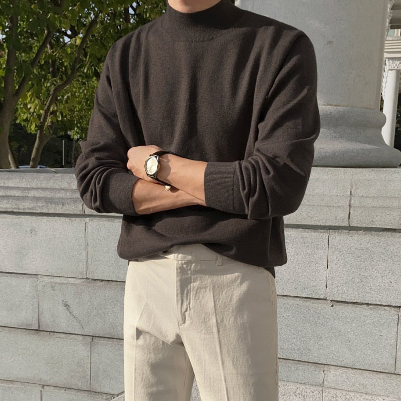 Pullover Sweater - Knitted Body & Slip On Warm Layering
