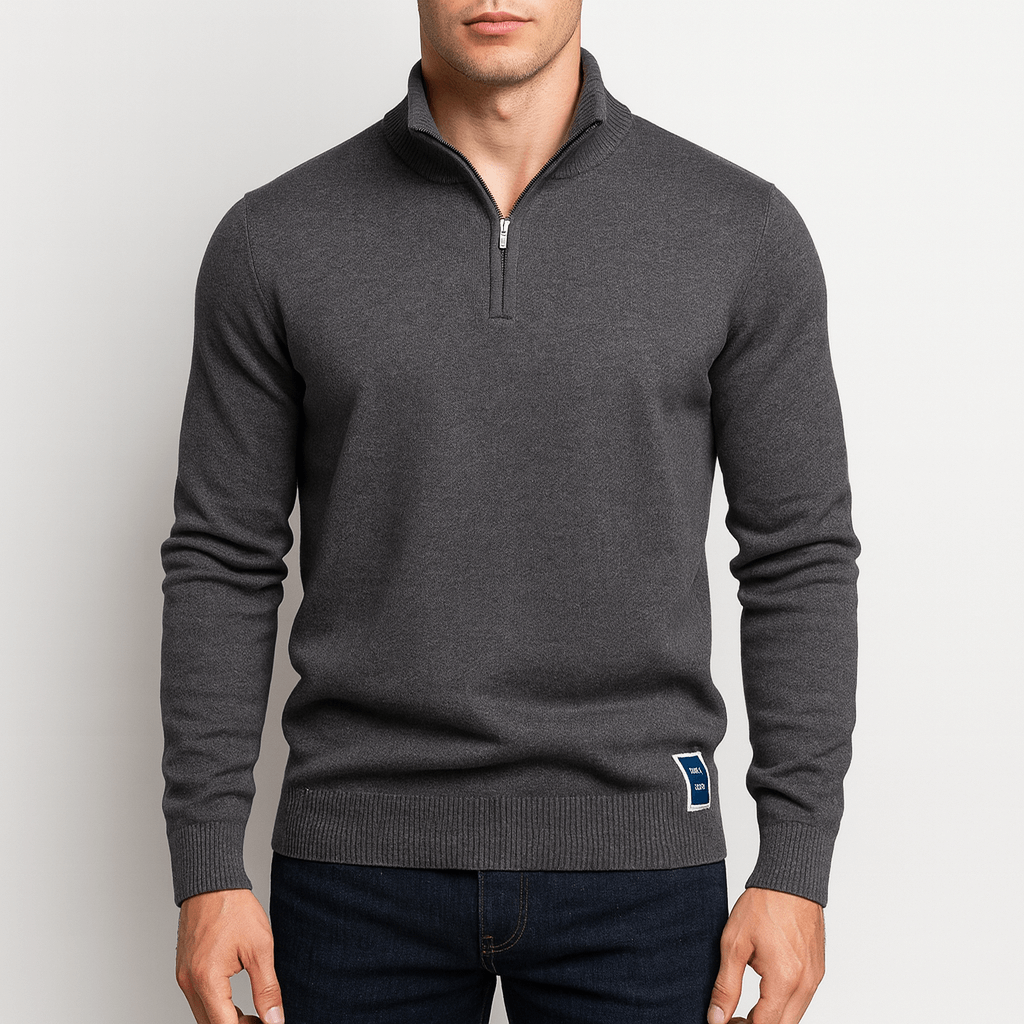 Quarter Zip Sweater – Fitted Knit Shape & Zip Vent