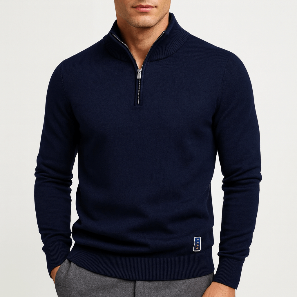 Quarter Zip Sweater – Fitted Knit Shape & Zip Vent