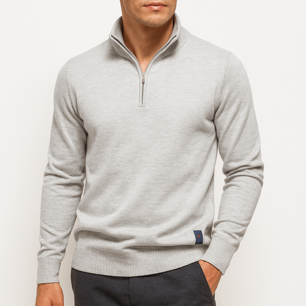 Quarter Zip Sweater – Fitted Knit Shape & Zip Vent