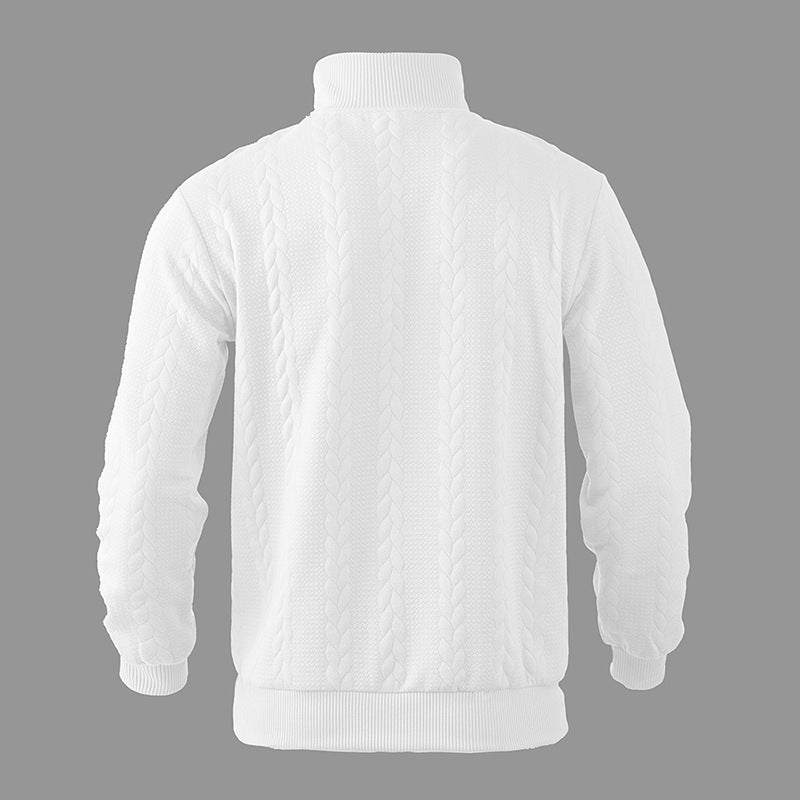 Quarter Zip Sweater - Knit Blend Zipper Neck And Air Flow