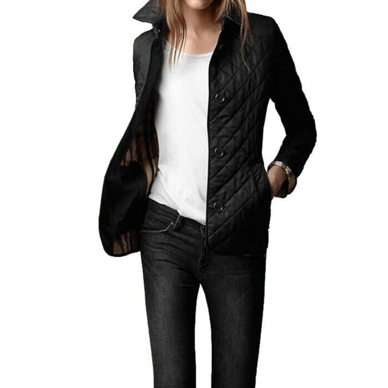 Quilted Jacket - Diamond Stitch & Lightweight Insulation