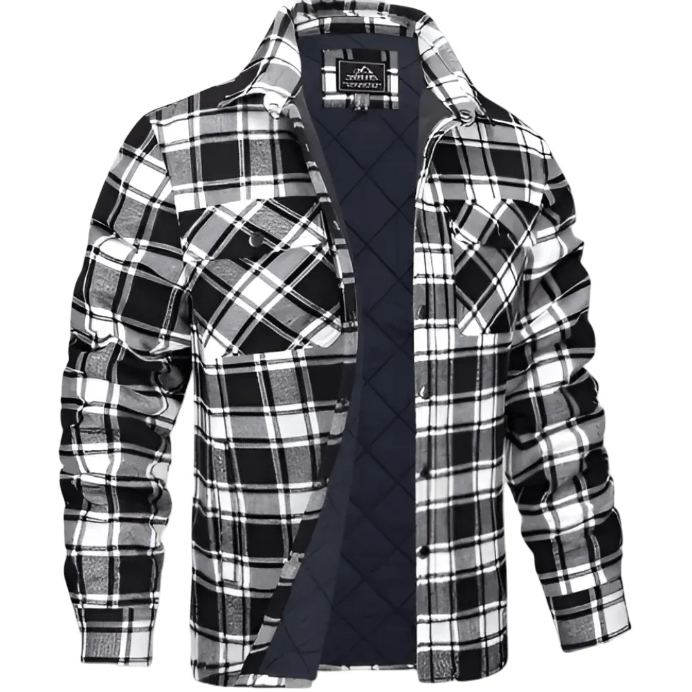Quilted Shirt Jacket – Plaid Exterior & Even Warmth