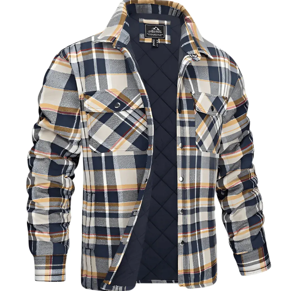 Quilted Shirt Jacket – Plaid Exterior & Even Warmth