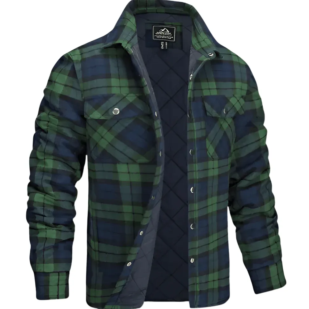 Quilted Shirt Jacket – Plaid Exterior & Even Warmth
