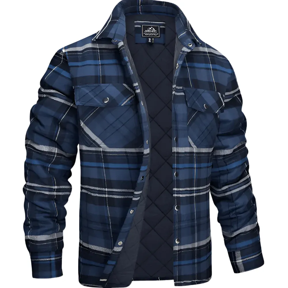 Quilted Shirt Jacket – Plaid Exterior & Even Warmth