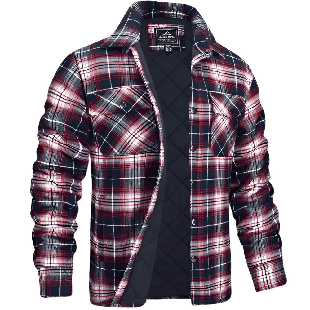 Quilted Shirt Jacket – Plaid Exterior & Even Warmth