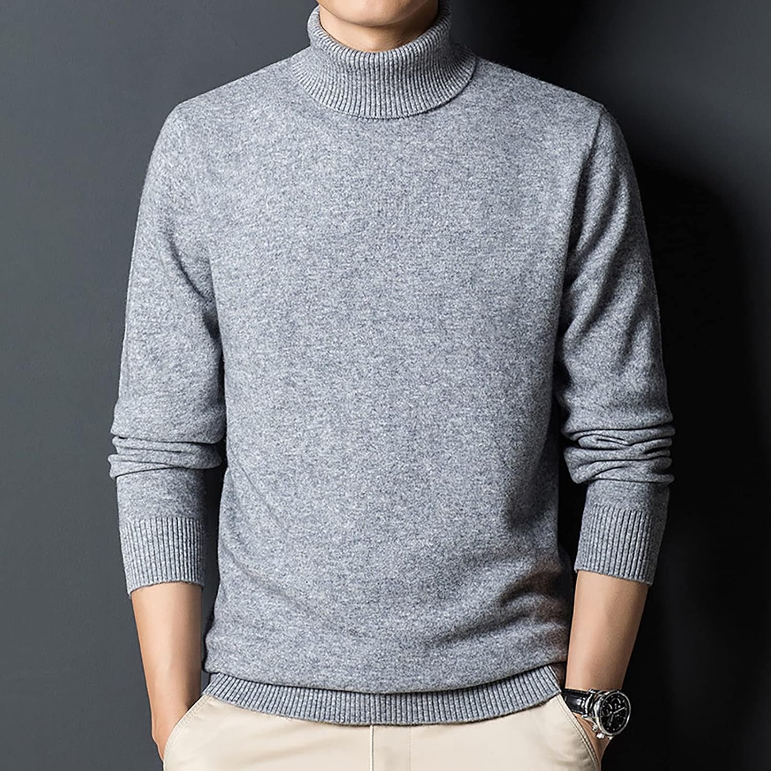 Rollneck Jumper - Smooth Knit & Stretch Neck Coverage
