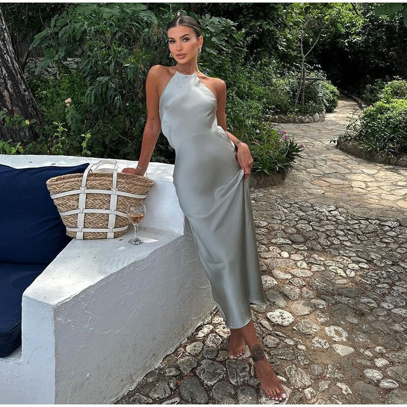 Women's Cotton Maxi Dress Sleeveless-1
