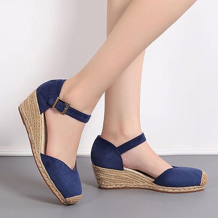 Sandals - Single Strap Soft-Blend & Stable Wedge Height