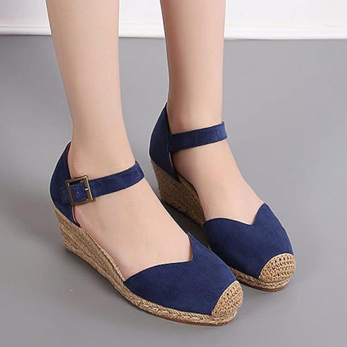 Sandals - Single Strap Soft-Blend & Stable Wedge Height