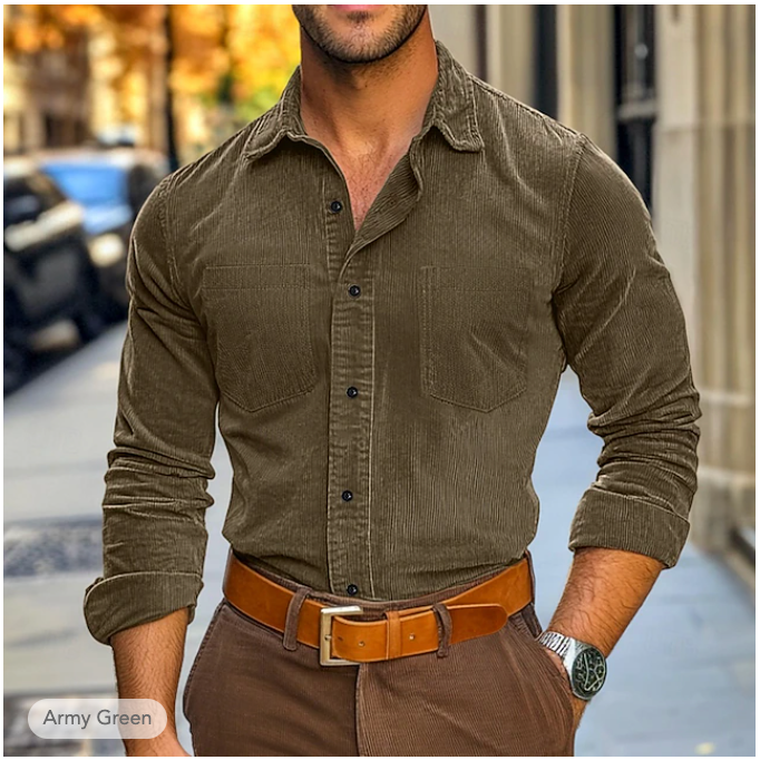 Variant image for Men's Rib Velvet Shirt-7