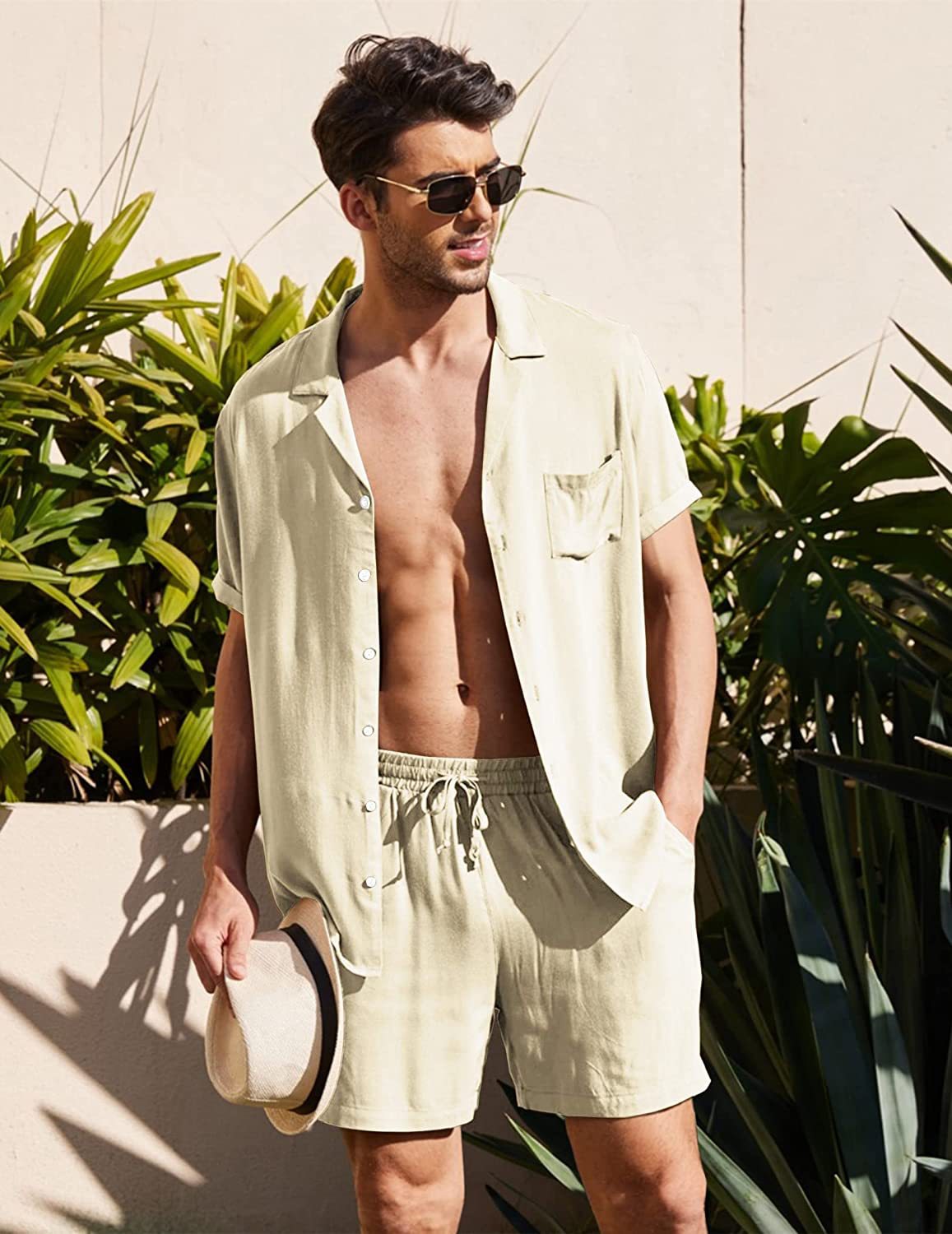 Shirt And Shorts Set - Lightweight Blend And Breathable Fit