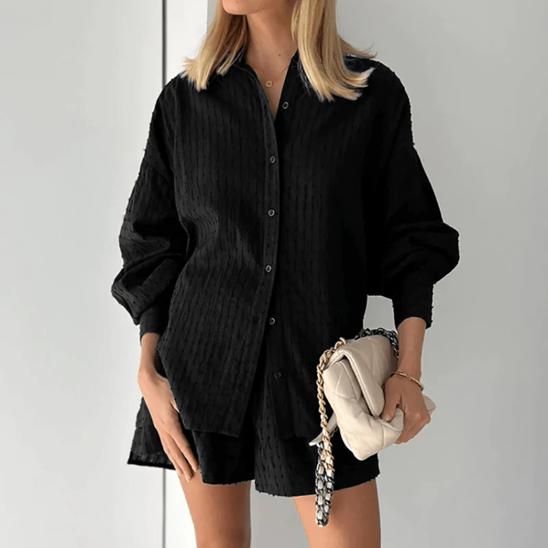 Shirt And Shorts Set - Lightweight Blend And Breathable Fit