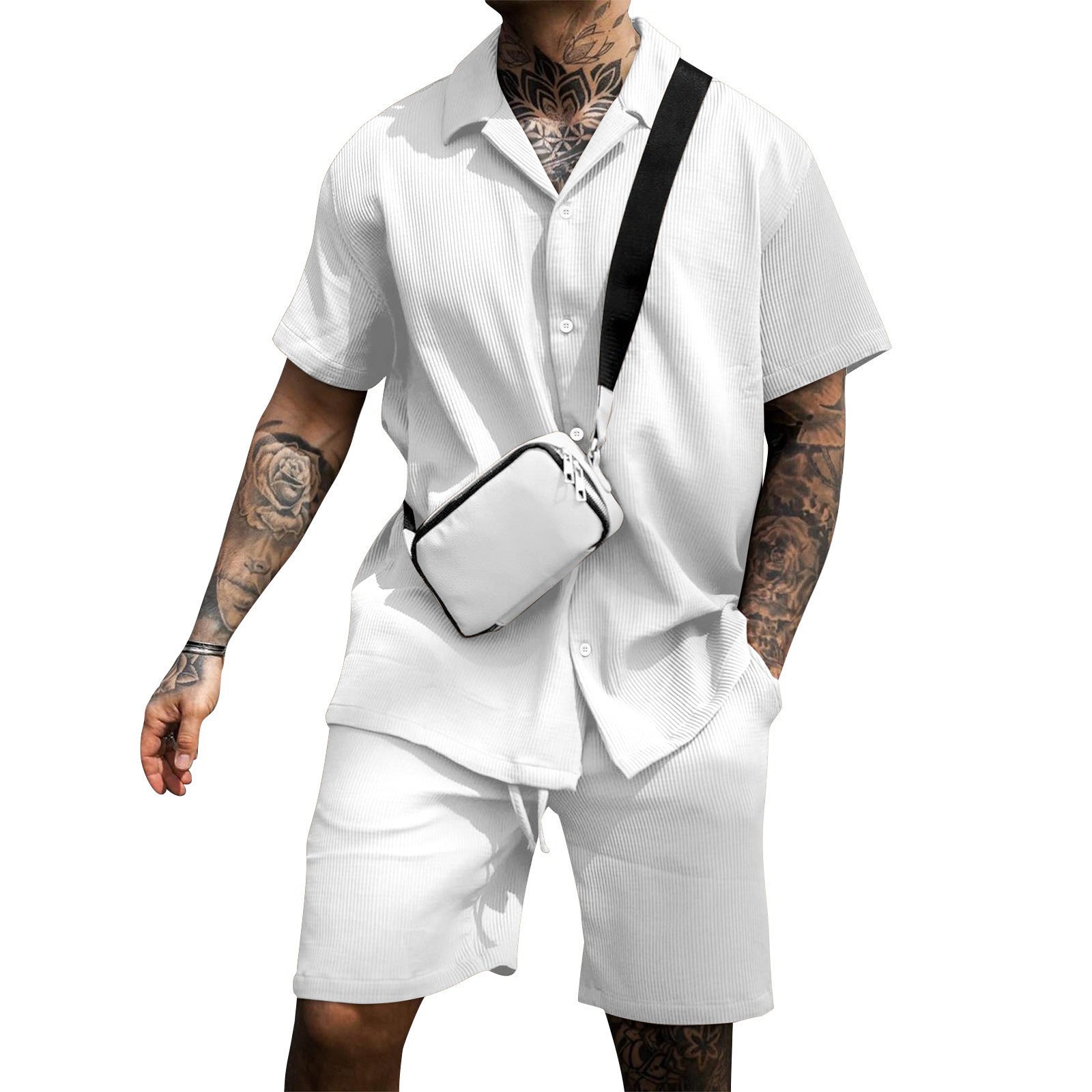 Shirt And Shorts Set - Relaxed Fit & Breathable Comfort