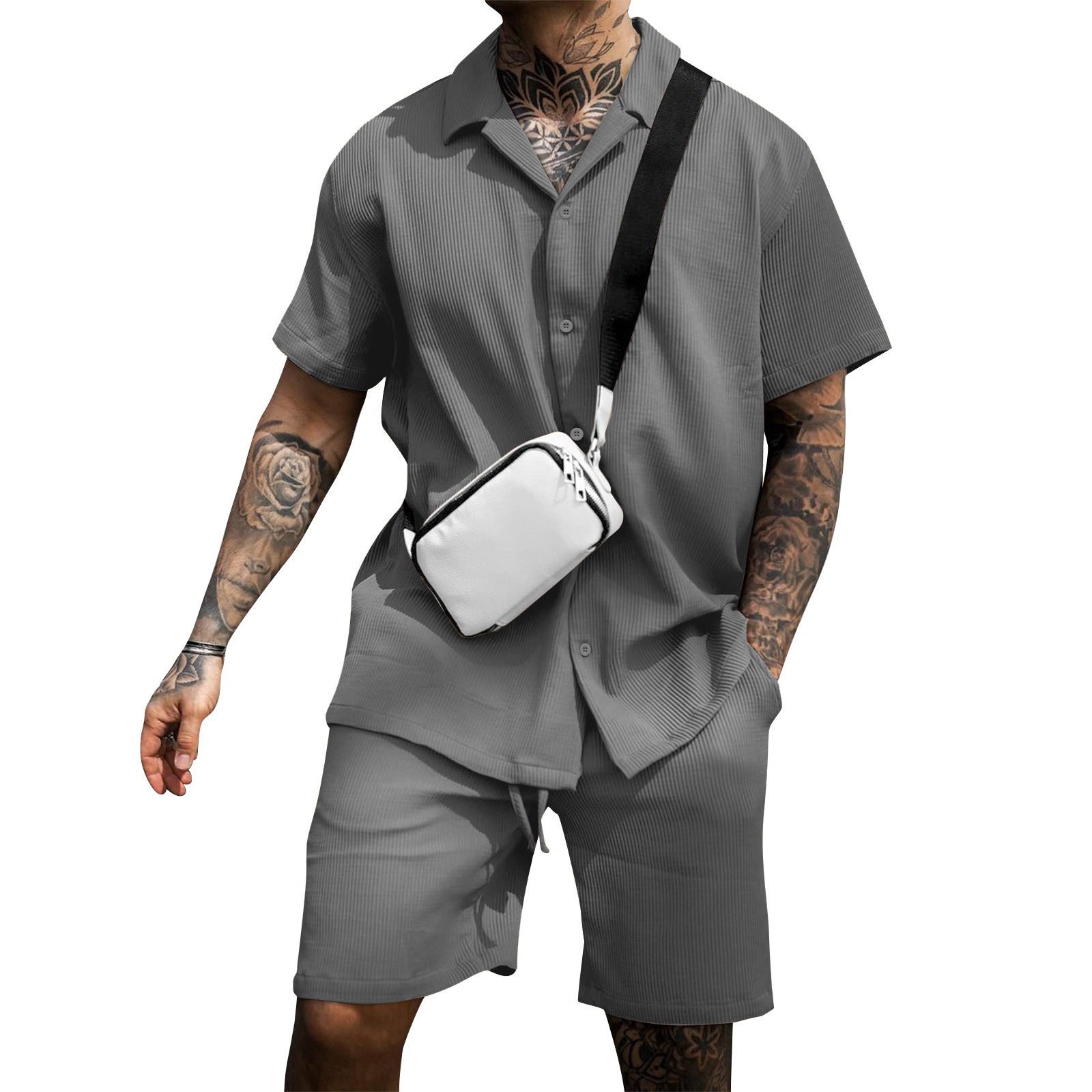Shirt And Shorts Set - Relaxed Fit & Breathable Comfort