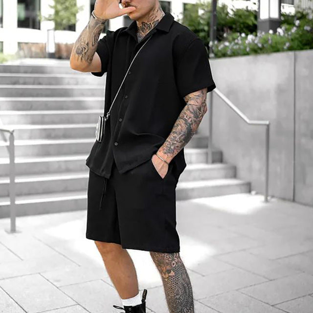 Shirt And Shorts Set - Relaxed Fit & Breathable Comfort
