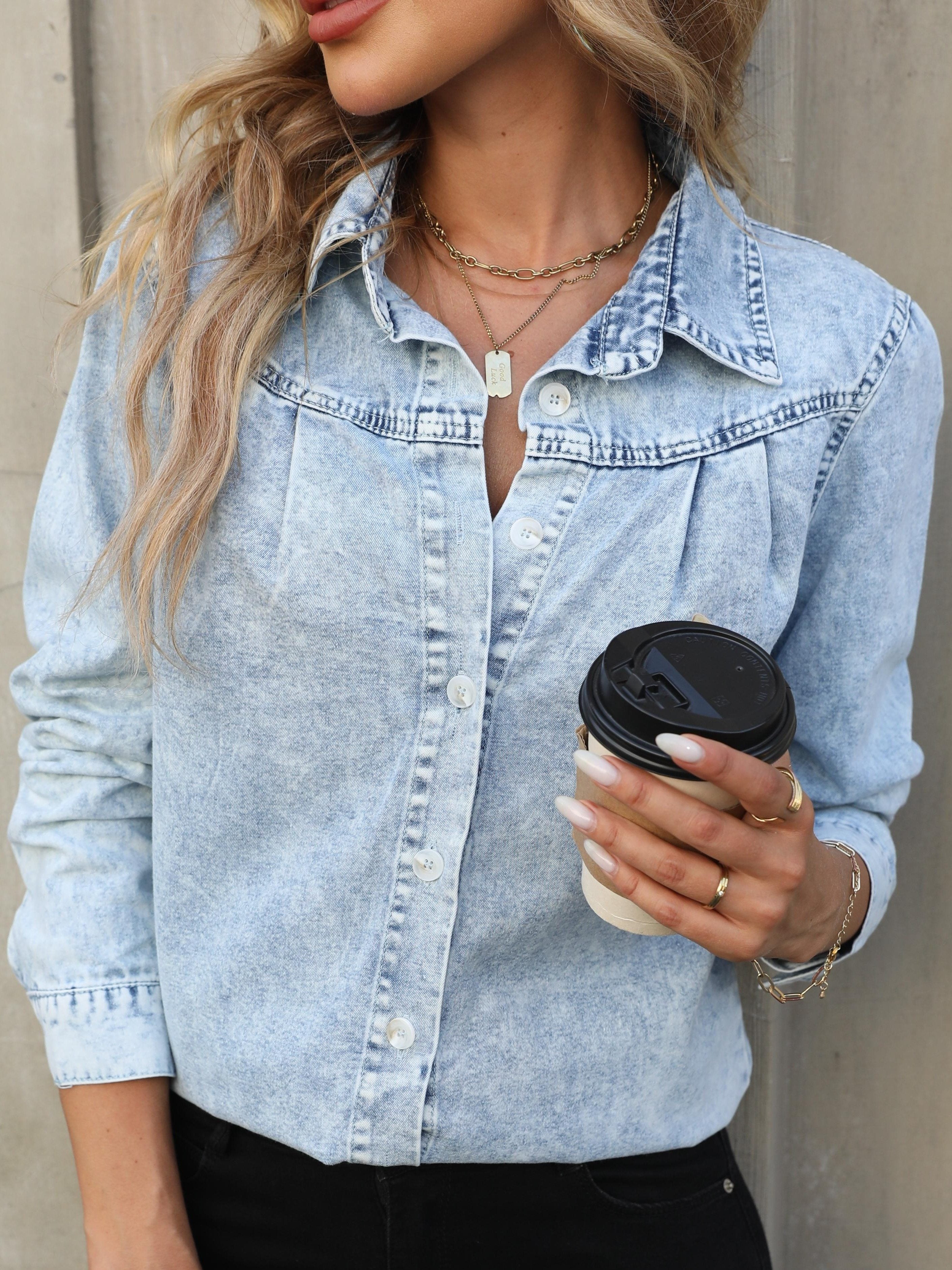 Shirt - Breathable Blend Button Front And Airflow Comfort