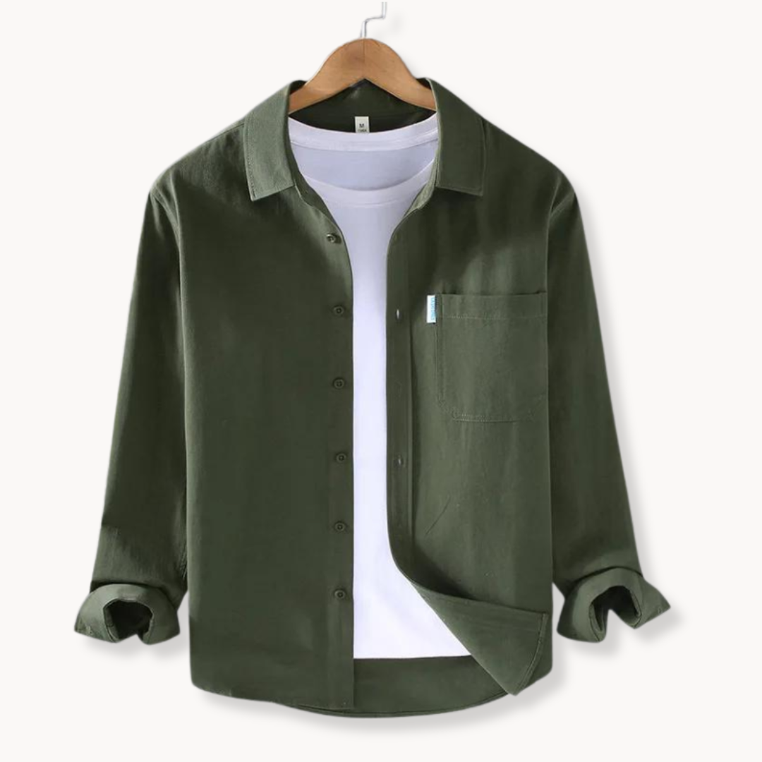 Shirt - Button Front Long Shape & Breathable Flexible Fit