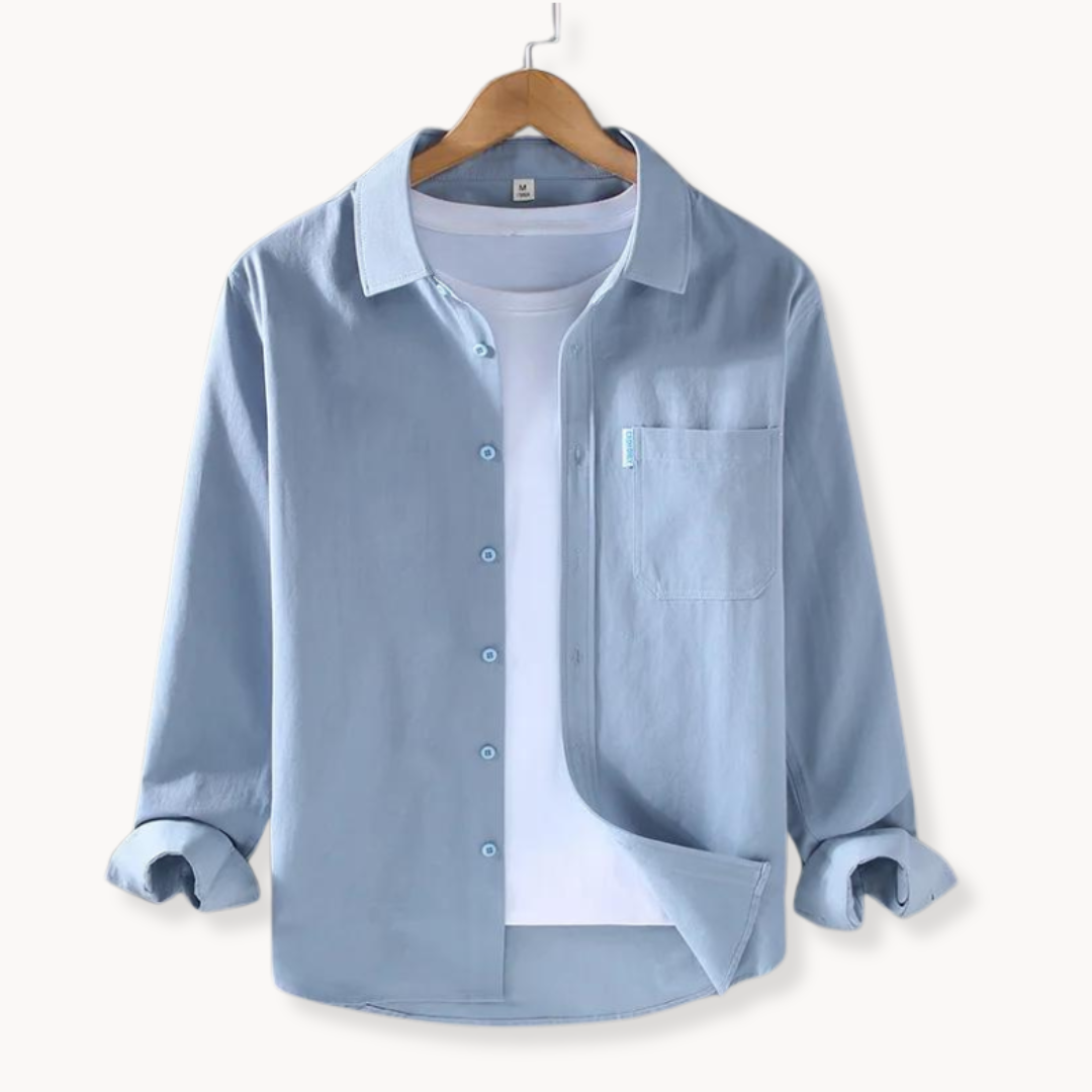 Shirt - Button Front Long Shape & Breathable Flexible Fit