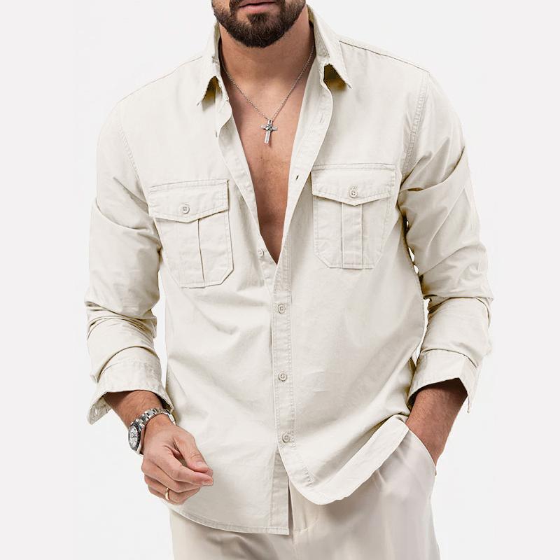 Shirt - Cargo Pockets And Button Placket For Warmth