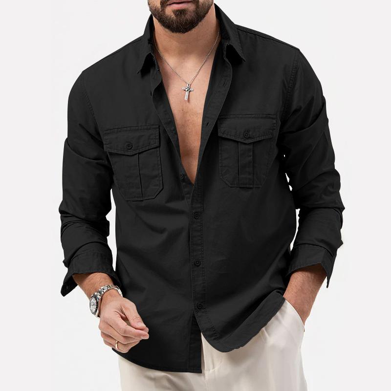 Shirt - Cargo Pockets And Button Placket For Warmth